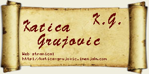 Katica Grujović vizit kartica